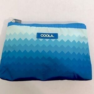 Coola Makeup Bag Blue Zig Zag Lake Bag Pouch